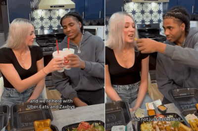 VIDEO: South Carolina forward Chloe Kitts and her fiancé Collin Murray-Boyles star in a promo for Zaxby’s and Uber Eats