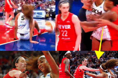 THIS JUST HAPPENED; VIRAL VIDEO Angel Reese Was About To KNOCK OUT Caitlin Clark After Dirty Foul Knocked Her To The Floor