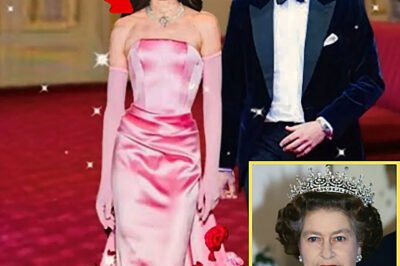 OMG! Princess Catherine STEALS ALL EYES in Breathtaking Pink Flower Gown and Queen’s Precious Jewelry Necklace That Camilla Will Never at Palace Reception