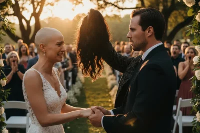 She tore off my wig in front of everyone — thinking she’d humiliate me. But what happened next… silenced the entire wedding.
