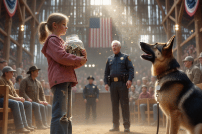 A little girl quietly walked into the police dog auction alone. No one noticed—until she spoke.