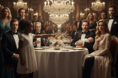 The millionaire’s baby cried so loudly the entire restaurant fell silent — until a barefoot Black girl spoke six quiet words that made him go pale.