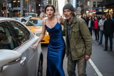 On my way to my grandfather’s will reading, a homeless man suddenly blocked my path and shouted, “Don’t take that car!” My heart stopped — and when I finally arrived at the meeting, my parents collapsed at the sight of the man standing right behind me.