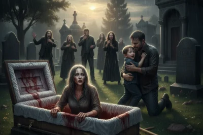 The 7-year-old boy insisted that his father dig up his mother’s grave, crying, “Mom is still alive! She’s calling me…” — and the moment the coffin was opened, everyone held their breath in fear…