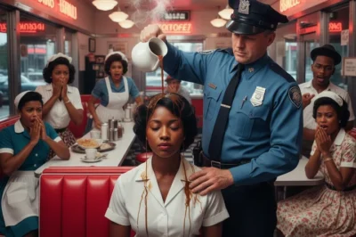 Racist Cop Pours Coffee On Quiet Middle Aged Black Woman Only To Fall To His Knees When He Finds Out Who She Is…