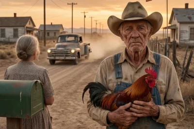 Dust swirled around George Mason’s boots as he pushed himself off the dry Arizona road—eighty-two years old, lungs failing, hands trembling from years of work that had built a life… and a son who now wanted nothing to do with him.