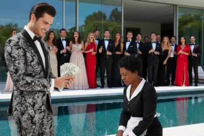 The wealthy young master paid money to force a Black maid to kneel, crawl, and bark like a dog just to entertain his guests — but her reaction left everyone shocked..