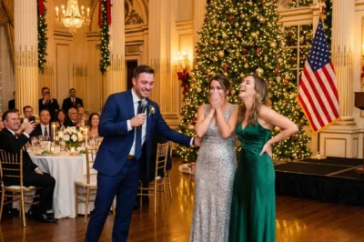 They asked me to smile for the wedding photos — but the moment my sister opened her mouth, the whole room froze.