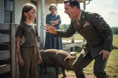 A father returns from the army to find his daughter forced to work and sleep in a pigsty by her stepmother until she is exhausted — He screams in anger…