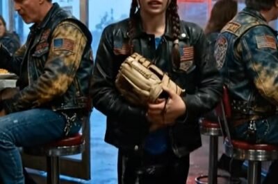 They Always Say Storms Roll In From the Sea — But That Night, the storm walked into a diner on two trembling legs, soaked through, clutching a broken baseball glove, and whispered a sentence that made fifty hardened outcasts forget how to breathe.