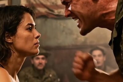 The night he shoved her started like every other cheap desert Friday—too much whiskey, too many stories, and way too many men who thought their scars gave them the right to own the room.