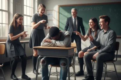 The poor Black boy was mocked and bullied by his classmates for wearing torn shoes — What the teacher discovered about him made the whole class speechless with regret…