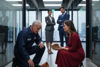 They Laughed at Her for Sharing Lunch with the Poor Cleaner — Until They Found Out He Was the Company’s CEO…