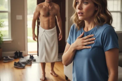 A woman noticed strange boots by the door and discovered a stranger in the bathroom