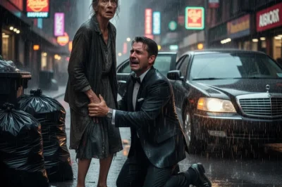 The storm had swallowed the highway whole — wind howling through the dark like something alive, angry. Grace Thompson leaned forward over the steering wheel, her eyes straining through the blur of rain and headlights. It was past midnight, the hour when silence usually meant safety. But not that night. That night, the silence was broken by a sight she would never forget.