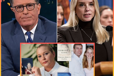 “TEARS, TRUTH, AND A CHALLENGE ON LIVE TV — STEPHEN COLBERT CALLS OUT PAM BONDI.”