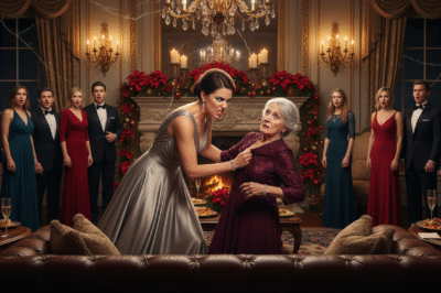 At their million-dollar housewarming party, my daughter-in-law pushed me off the sofa and sneered, “We only invited you out of formality.