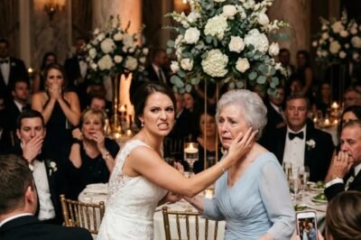 On my son’s wedding day, my daughter-in-law slapped me so hard my glasses skidded across the ballroom floor.