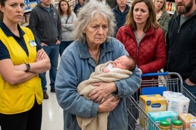 **AN ELDERLY WOMAN WAS MOCKED WHEN HER CARD GOT DECLINED AND HER GRAND-BABY BEGAN TO CRY —  UNTIL A VOICE BEHIND HER STOPPED THE ENTIRE STORE COLD.**