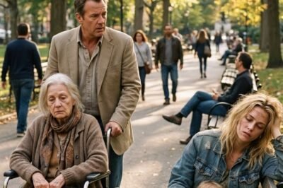 A millionaire took his mother for a quiet walk in the park—then froze when he saw his ex asleep on a bench with three babies.