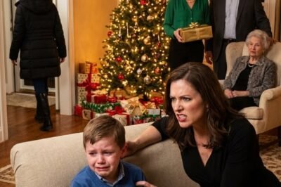 **At the Christmas party, my parents gave luxury gifts to everyone—except my son.  He opened his present… and found an empty box. He cried. My mother smirked. I walked out. One week later, they were on my doorstep in a panic—begging for help.**