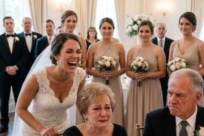 AT THEIR LUXURY WEDDING, MY BROTHER’S BRIDE SCOFFED, “A POOR FAMILY LIKE YOURS RUINS OUR PRESTIGE.” MY FATHER LAUGHED—STOOD UP—AND WALKED OUT. MINUTES LATER, THE TRUTH SHE MOCKED BROKE HER SMILE IN HALF.