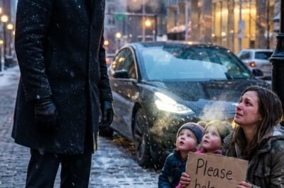 A millionaire froze when he saw his ex begging on the street—with three kids who looked exactly like him. What happened next shattered everything he thought he knew.