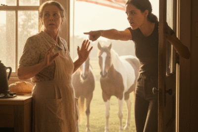 When my own daughter shoved me against the kitchen wall and said, “You’re going to a nursing home. Or you can sleep out with the horses. Pick one,” something inside me finally went silent — not broken, just… done.