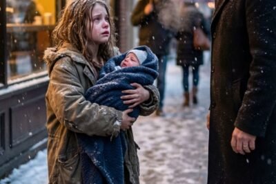 A homeless girl stopped a billionaire in the snow and begged, “Please… just one box of milk. I’ll pay you back when I grow up.” What he said next froze the entire street.
