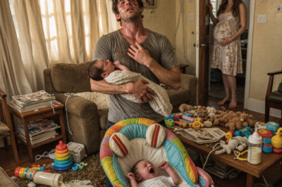 HE TREATED ME LIKE A MAID AFTER I GAVE BIRTH… UNTIL ONE DAY I LEFT HIM ALONE WITH OUR TWINS. WHEN I CAME HOME AND SAW HIM CRYING ON THE FLOOR, HOLDING TWO SCREAMING BABIES, HE FINALLY UNDERSTOOD THE PAIN HE’D IGNORED.