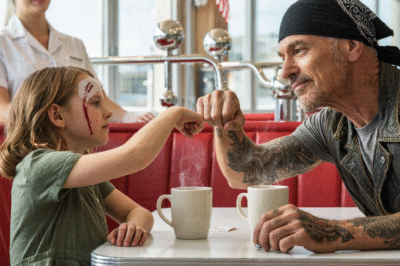 A Crying Girl Slipped a Biker a Note at the Diner — What He Read Made Him Call the Entire Club.