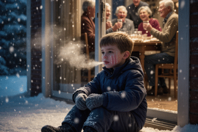 My six-year-old son came home, hugged me too tightly, and whispered: “They went into the restaurant to eat, and I had to sit outside in −15°C for two hours.” I didn’t ask another question. I grabbed my car keys, drove straight to my in-laws’ house, walked in— and what I did next made them turn pale and start trembling.