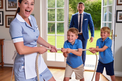 A BILLIONAIRE CAME HOME UNANNOUNCED… AND WHAT HE SAW HIS MAID DOING WITH HIS TRIPLETS BROKE HIM IN HALF.