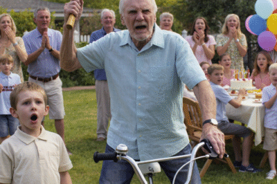 My dad smashed my son’s birthday bike to “teach him a lesson.” My mom backed him up. They refused to apologize. I walked to my car, grabbed a baseball bat… and the sound they made next was pure panic. A year later, they came back with a brand-new bike. My answer left them stunned.