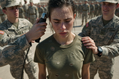 “Shave it. All of it. She’s nobody.” They laughed while the clippers buzzed—until the gate slammed and a general’s voice cut the air like a blade.