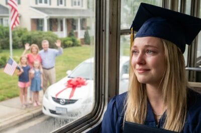 THEY TOLD ME TO TAKE THE BUS TO MY OWN GRADUATION — WHILE BUYING MY SISTER A TESLA. TWO HOURS LATER, THE DEAN SAID ONE SENTENCE AND BOTH MY PARENTS DROPPED THEIR PROGRAMS.