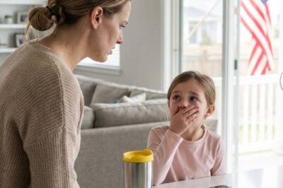 MY SISTER DUMPED HER “MUTE-FROM-BIRTH” DAUGHTER ON ME AND TOOK OFF ON A CARIBBEAN CRUISE. THE DOOR SLAMMED—AND THE GIRL LOOKED UP AND SPOKE CLEAR AS DAY: “AUNTIE, DON’T DRINK THE TEA MOM LEFT… MOM PLANNED IT ALL.” I FROZE, STARING AT THE YELLOW LID ON THE COUNTER—AND DECIDED TO PLAY HER GAME. JUST NOT BY HER RULES.