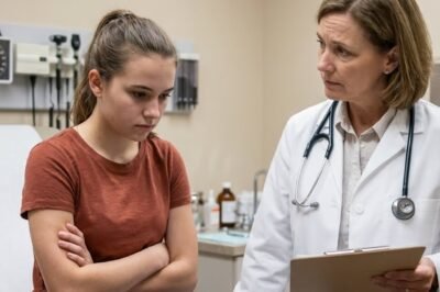 “Are You Active in Bed Yet?” — The Question That Shattered My Eighteenth Birthday  If I’d known a routine checkup could collapse my entire life, I would’ve worn shoes with better grip.