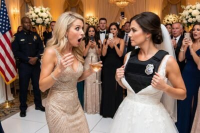 SHE DUMPED RED WINE ON THE BRIDE — AND THE WEDDING STOPPED BREATHING.  The band never missed a beat.