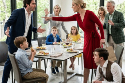 ms-“My brother served my son a hotdog while his own kids ate $120 steaks, and when my mother told me I should have brought food for him, I waited until the waiter came back—then stood up and made one announcement that made the entire room go silent…